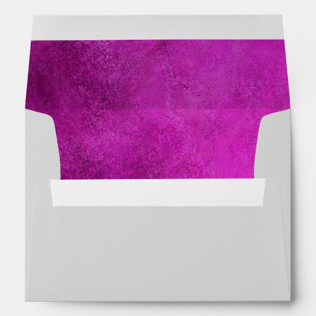 Modern Plain Elegant Professional Pink Purple Envelope (Back (Bottom))