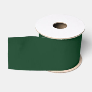 Modern Plain Green Festive Christmas Grosgrain Ribbon