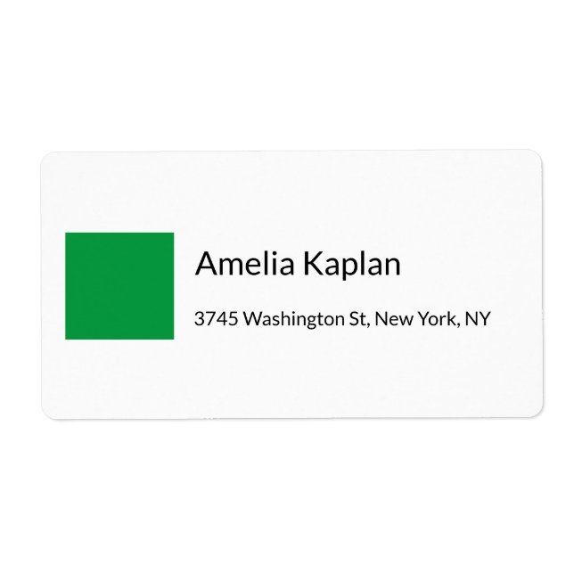 Modern Plain Green White Minimalist Professional (Front)