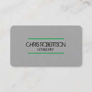 Modern Plain Grey Attractive Two Sided Minimalist Business Card