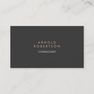 Modern Plain Grey Beige Trendy Business Card