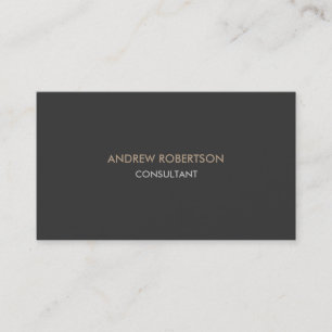 Modern Plain Grey Tones Trendy Business Card
