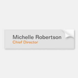 Modern Plain Minimalist Add Own Name Bumper Sticker