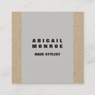 Modern Plain Minimalist Professional Grey Square Business Card