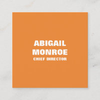Modern Plain Minimalist Professional Orange White