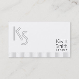 Modern Plain Real Estate Broker Business Card
