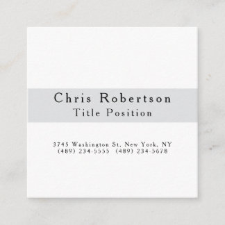 Modern Plain Simple Black Grey White Minimalist Enclosure Card