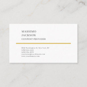 Modern Plain Simple Black White Minimalist Business Card