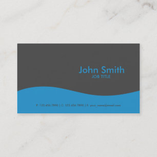 Modern Plain Simple Hi Tech Blue Business Card