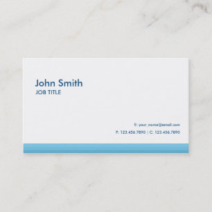 Modern Plain Simple Hi Tech Blue Business Card