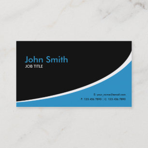 Modern Plain Simple Hi Tech Blue Business Card