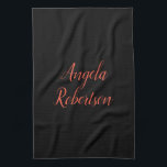 Modern plain simple minimalist add name tea towel<br><div class="desc">A simple,  minimalist approach for those looking for a professional design.</div>
