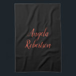 Modern plain simple minimalist add name tea towel<br><div class="desc">A simple,  minimalist approach for those looking for a professional design.</div>