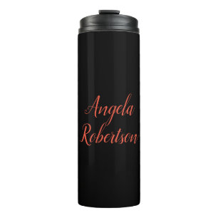 Modern plain simple minimalist add name thermal tumbler
