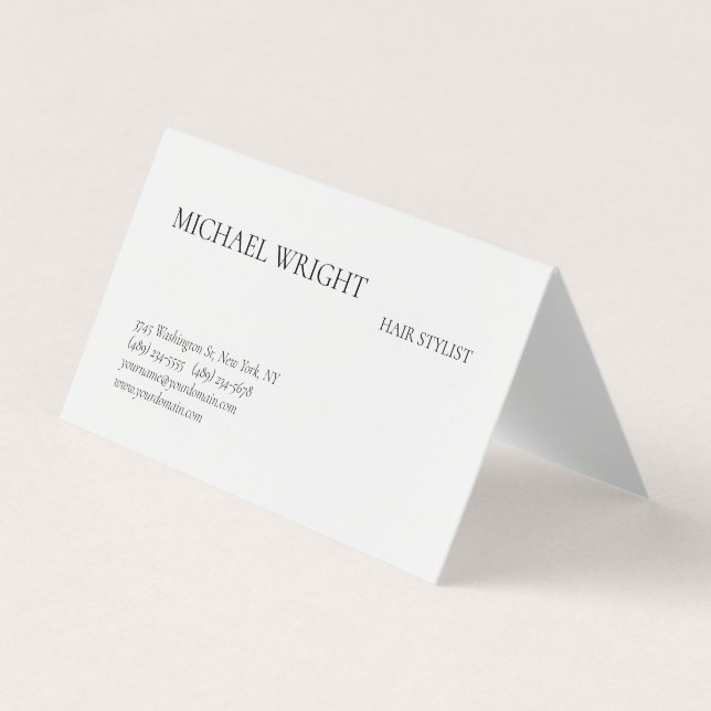 Modern Plain Simple Minimalist Business Card (Front)