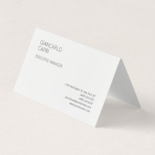Modern Plain Simple Minimalist Business Card
