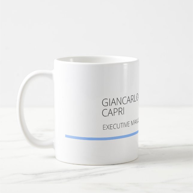 Modern Plain Simple Minimalist Coffee Mug (Left)