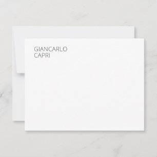 Modern Plain Simple Minimalist Elegant Capital Card