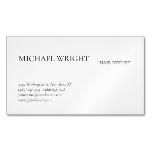 Modern Plain Simple Minimalist Magnetic Business Card