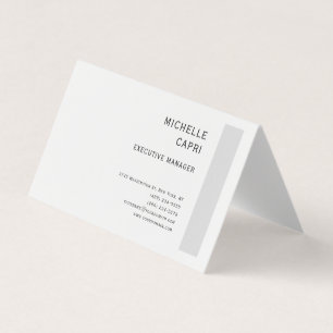 Modern Plain Simple Minimalist Style Contemporary Business Card