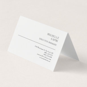 Modern Plain Simple Minimalist Style Contemporary Business Card