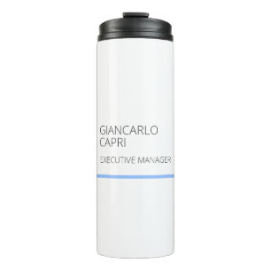 Modern Plain Simple Minimalist Thermal Tumbler