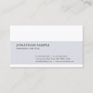 Modern Plain Sophisticated Simple Design Trendy Business Card