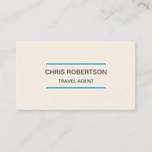 Modern Plain Travel Agent Minimalist Cream Colour Business Card