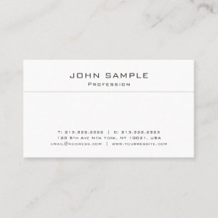 Modern Plain Trendy Professional Elegant Matte Business Card