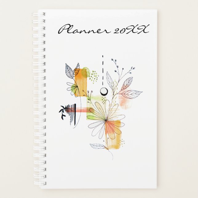 Modern Planner Yellow Art Abstract (Front)