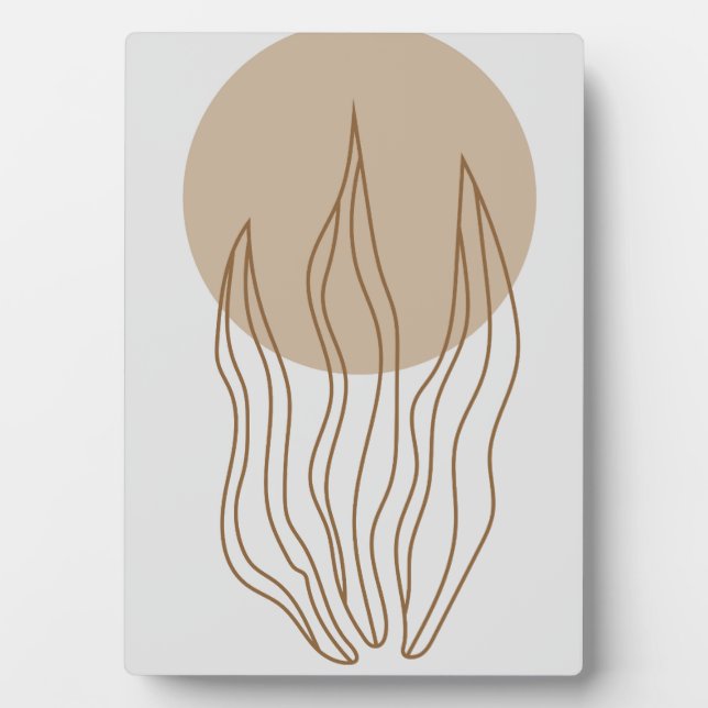 Modern plant art plaque (Front)