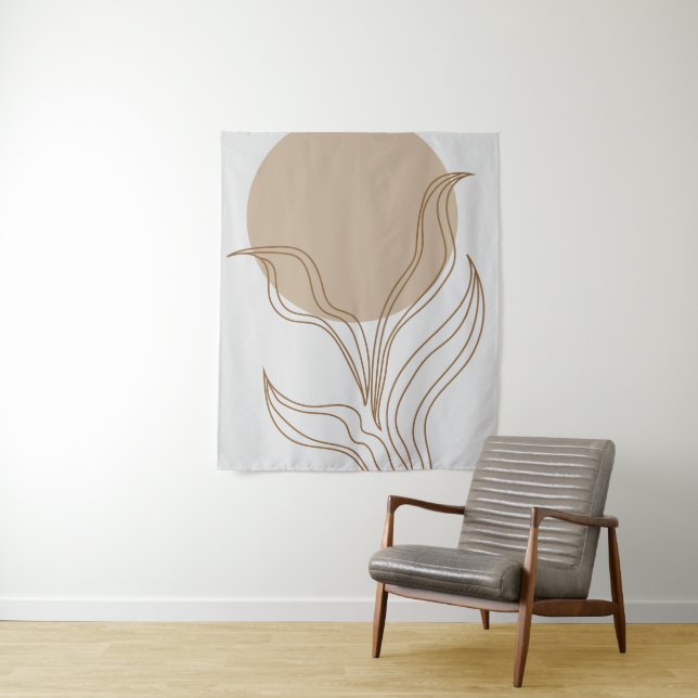 Modern plant art tapestry (In Situ)
