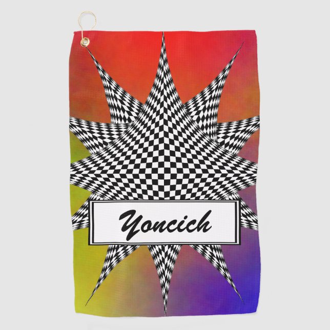 Modern Plasma by Kenneth Yoncich Golf Towel (Front)