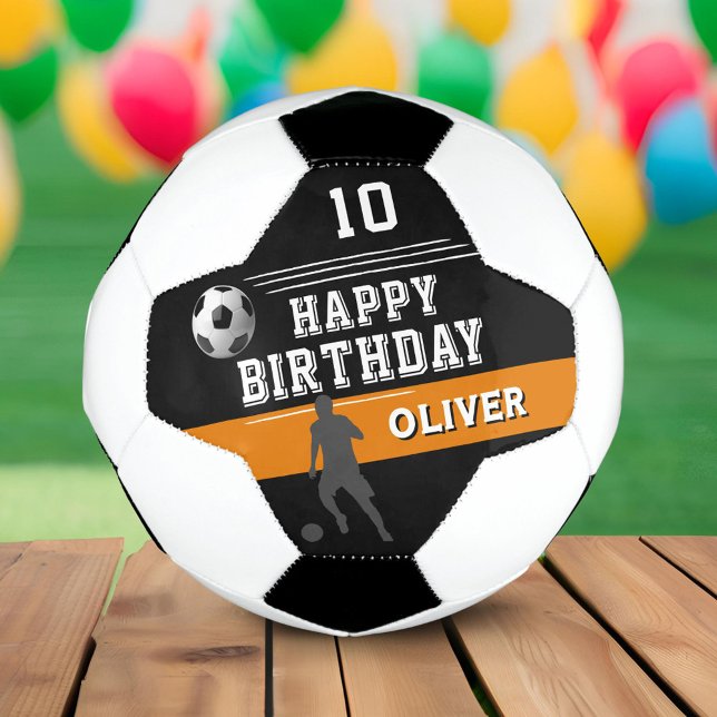 Modern Player Silhouette Happy Birthday Football (Creator Uploaded)