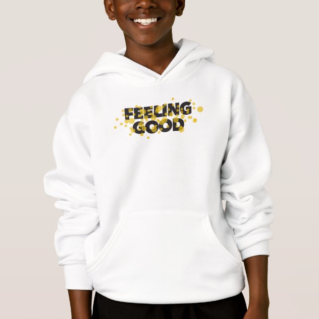 Modern, playful, cheerful design of Feeling Good (Front)