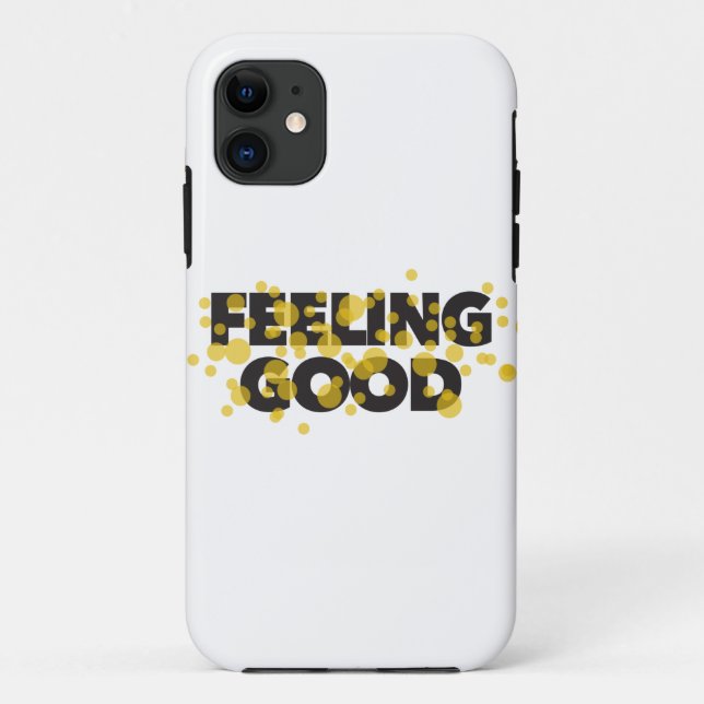 Modern, playful, cheerful design of Feeling Good Case-Mate iPhone Case (Back)