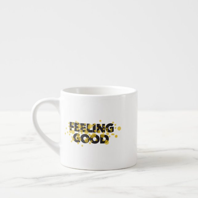 Modern, playful, cheerful design of Feeling Good Espresso Cup (Left)