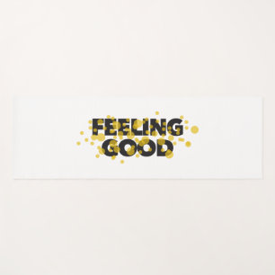 Modern, playful, cheerful design of Feeling Good Yoga Mat