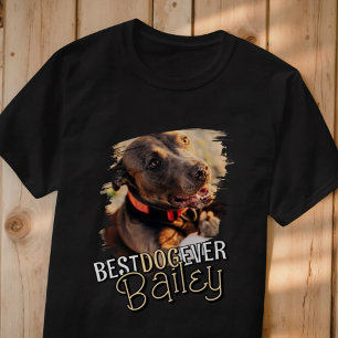 Modern Playful Cool Grunge Custom Pet Dog Photo T-Shirt