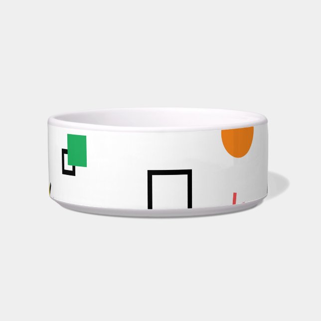 Modern, playful, cool, trendy, Memphis geometric Bowl (Front)