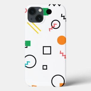 Modern, playful, cool, trendy, Memphis geometric iPhone 13 Case