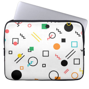 Modern, playful, cool, trendy, Memphis geometric Laptop Sleeve