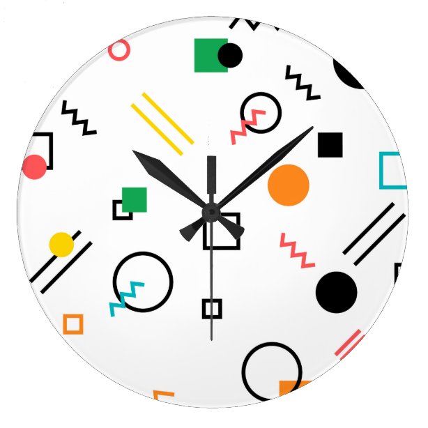 Memphis Wall Clocks Zazzle UK Memphis Wall Clocks Zazzle UK