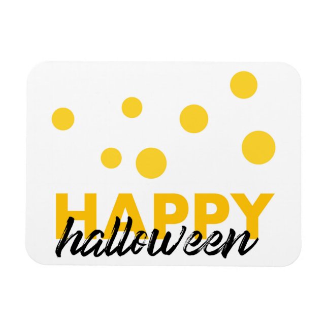 Modern, playful design of Happy Halloween Magnet (Horizontal)