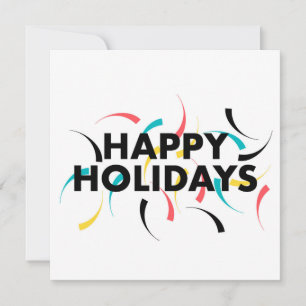 Modern, playful design of "Happy Holidays" Card