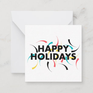 Modern, playful design of  "Happy Holidays" Card