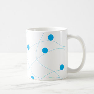 Modern, playful, fun, cute blue balls pattern coffee mug