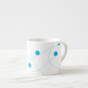 Modern, playful, fun, cute blue balls pattern espresso cup