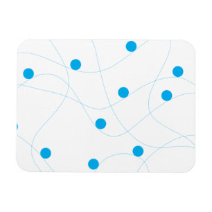 Modern, playful, fun, cute blue balls pattern magnet