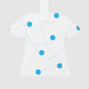 Modern, playful, fun, cute blue balls pattern ornament